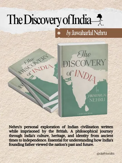 'The Discovery of India' by Jawaharlal Nehru. Written while imprisoned, this is a philosophical journey through India's culture and heritage by its first Prime Minister.