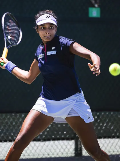 A series of action shots from my title run at the SoCal Pro Series. You can see the focus on technique in my forehand, preparation for a backhand, and the concentration required for every single point.
