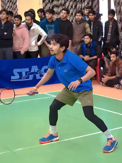 The journey from a dedicated player to a champion. This is the 'before' shot, showing intense focus during a competitive match.