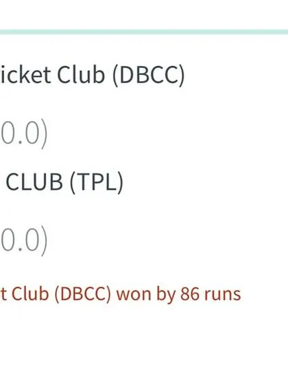 A high-scoring victory for Delhi Blues Cricket Club against Young Delhi Club. Our team scored an incredible 395 runs, winning the match by 86 runs.
