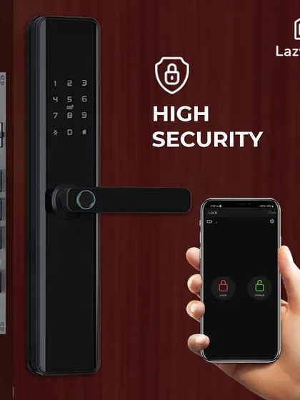 This high security smart lock can be controlled via our mobile app, allowing you to lock and unlock your door from anywhere in the world.