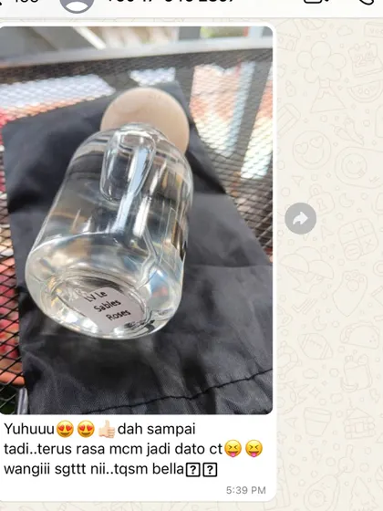 It's always a great feeling when a customer feels luxurious. She said she felt like a 'Dato CT' after her perfume arrived. That's the goal, to help you bau mahal (smell expensive) without breaking the bank.