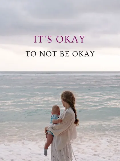 A simple reminder for all mamas on their journey. Motherhood is a beautiful and challenging ride, and it's okay to not be okay. You are not alone.