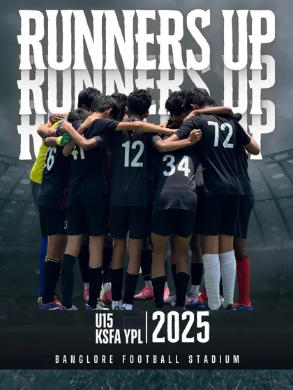 We may have fallen short of the title, but not of heart. This graphic commemorates our U-15 team's journey to becoming YPL 2025 runners-up, a team built on passion and pride.