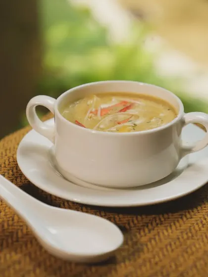 Nothing feels better than starting a meal with a warm bowl of comfort. My creamy, flavourful soup is made with fresh ingredients and seasoned just right.