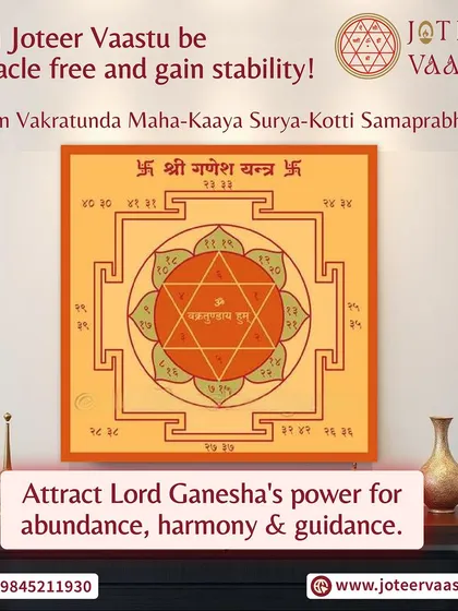 With the Ganesh Yantra, you can become obstacle-free and gain stability. This Yantra attracts the power of Lord Ganesha for abundance, harmony, and divine guidance in your life.