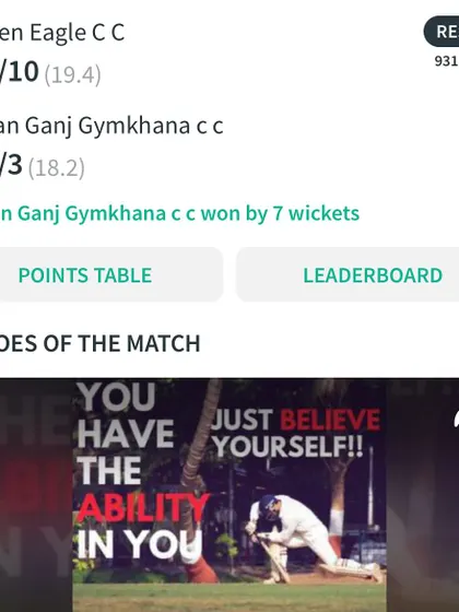 The result says it all. A comfortable 7-wicket win for our team, Kishan Ganj Gymkhana, in the DDCA T20 league.