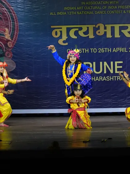 Extensive photo series from our production "Prema Vinod," presented at the Nrutyabharat national contest, highlighting the storytelling of Krishna and the Gopis.