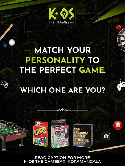 Which game matches your personality? Whether you're a calculated pool player, a chaotic foosballer, or a strategic card player, we've got the perfect game for you.
