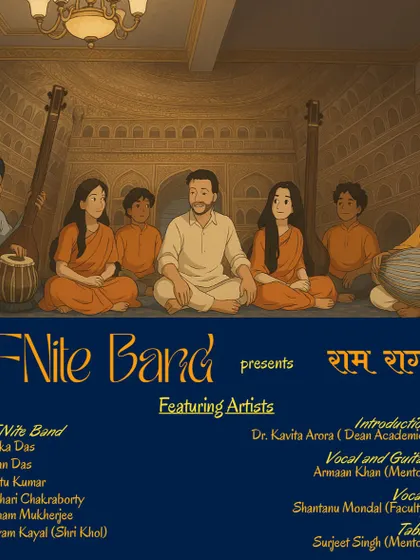 The poster for the "Ram Raag" album, a devotional project I was featured on as the tabla artist. It was released on the holy occasion of Ram Navami.