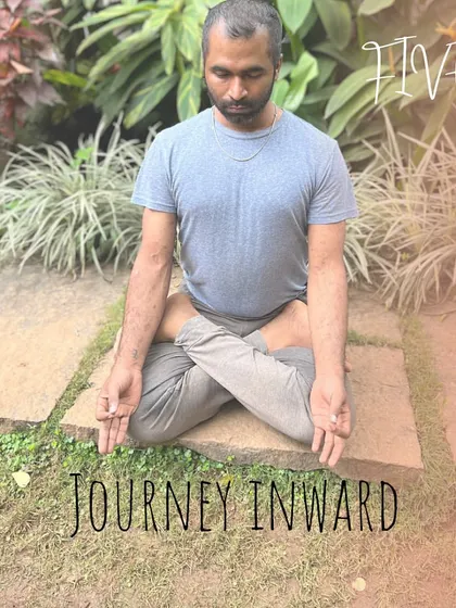 The ultimate goal of our retreats is the journey inward. This image of Padmasana (Lotus Pose) in a quiet garden setting symbolizes the peace and stability we aim to cultivate from within.