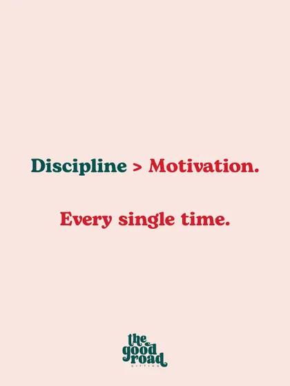 "Discipline > Motivation. Every single time." A tough-love reminder that consistency, not fleeting inspiration, is what builds a successful business.