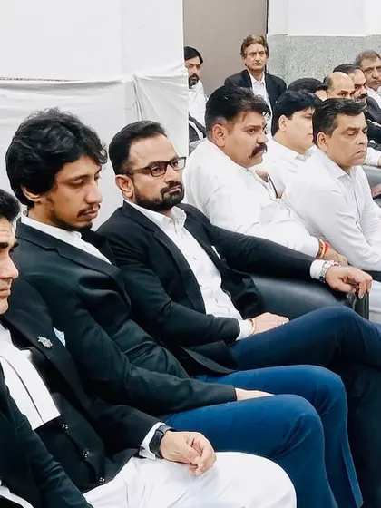 Attentively listening to the speakers at the farewell for an Hon’ble District and Sessions Judge.