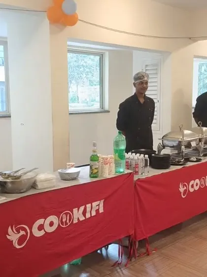 A live pasta station ready for a birthday party at Sobha Classic. Our chefs engage with guests, preparing fresh and customized dishes on the spot for an interactive dining experience.