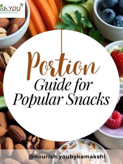 This portion guide for popular snacks helps you practice mindful eating. It provides visual cues to help you enjoy your favorite treats without overindulging.