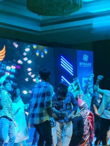The Bitsilica team going wild on the dance floor. I was called back on demand, and we made sure the party was unforgettable.