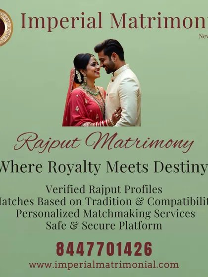 Rajput matrimony is where royalty meets destiny. We provide a safe and secure platform with verified profiles, offering personalized services based on tradition and compatibility.