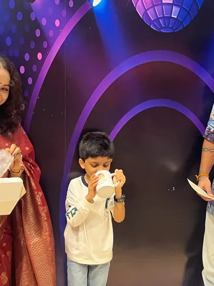 Aarav enjoys a sip from his new Spectrum World mug. It's the small, happy moments that build a lifelong love for learning.