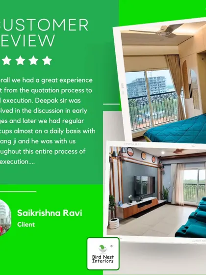 We believe our work speaks for itself, but our clients' words mean the world. This review highlights our hands-on approach and commitment to a smooth execution process, paired with photos of the client's new living room and bedroom.