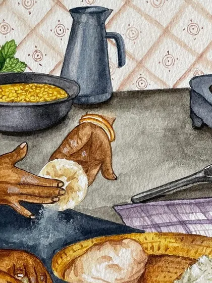 The process of making Poorni, a moong dal kachori that connects a family to their roots in Dera Ghazi Khan.