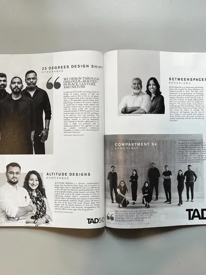 **TAD50 Feature:** We are grateful to be included alongside other inspiring practices who are shaping the future of our built environments in India.