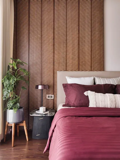 Another detail shot of the guest bedroom's bedside arrangement.