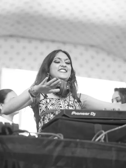 Lost in the music. This is the pure, unfiltered joy I feel when I'm performing and sharing my love for Garba beats with everyone.