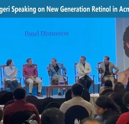 Here I am speaking on a panel about new generation retinol in acne management. It is crucial to discuss and evaluate emerging therapies to provide the most effective patient care.