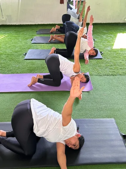 Celebrating International Yoga Day with a special session focusing on spinal twists and flexibility.