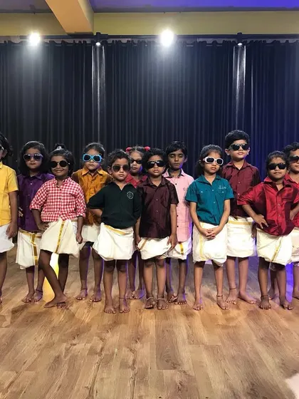 Our D-Town cuties lined up and ready to dance. Themed days like this are not just fun but also create lasting memories for the children.
