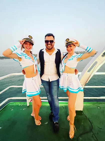 Setting the mood on a cruise party in Goa. Whether on land or at sea, my goal is to create the perfect soundtrack for a good time.