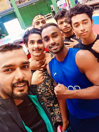 Team Jamshedkhan at the Urban Games 2023 in Jammu & Kashmir. A selfie with my fighters before the competition.
