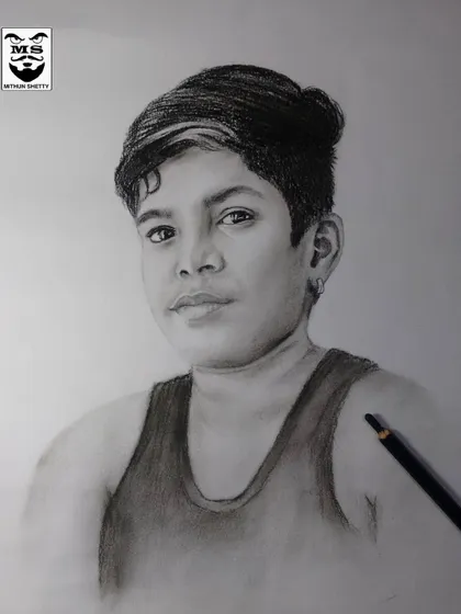 This is a commissioned charcoal portrait of a young boy. I worked to capture the soft features and innocent expression, using smooth shading to create a realistic and gentle image.