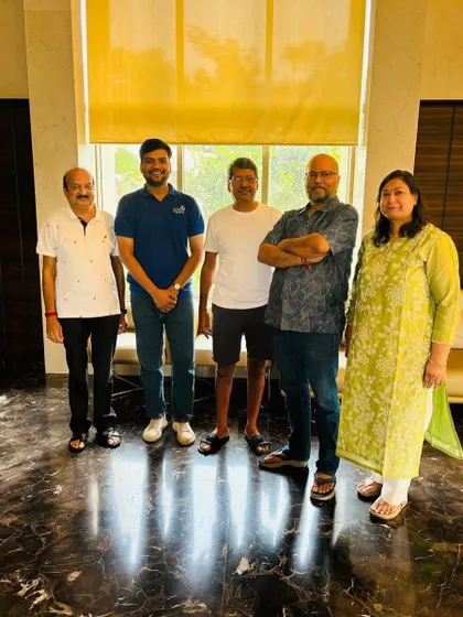 Our team with the management committee of a housing society, finalizing their switch to solar power.