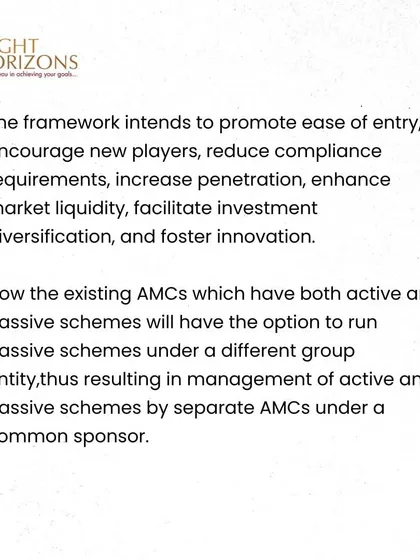 This excerpt explains the intention behind SEBI's new framework. The goals are to promote ease of entry for new players, reduce compliance, increase market penetration, and foster innovation in the mutual fund industry.