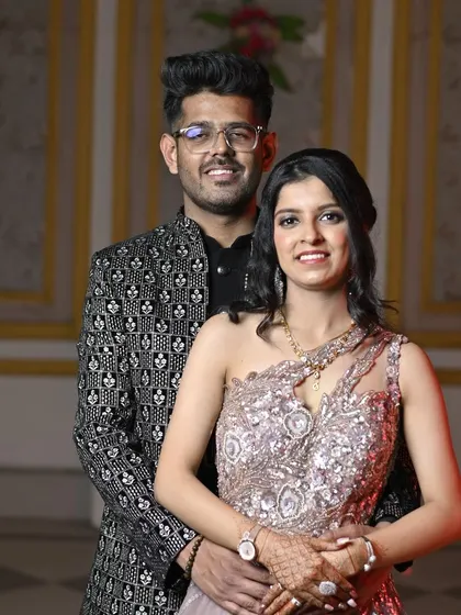 A classic posed portrait of the newly engaged couple, smiling for the camera. We ensure you get a mix of both candid and formal portraits.