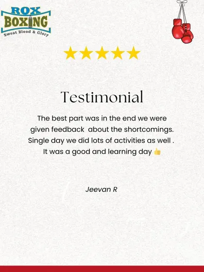 Feedback is a critical part of learning. We make sure to provide feedback after sessions so you know what to work on. Every day is a learning day.