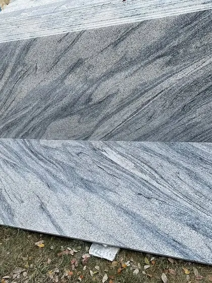 These granite slabs feature a strong diagonal grain, adding a sense of movement and design to any floor.