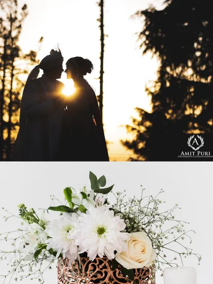 A stunning silhouette of the couple against the setting sun. This artistic and romantic shot is all about a feeling of love and togetherness at the end of a perfect day.