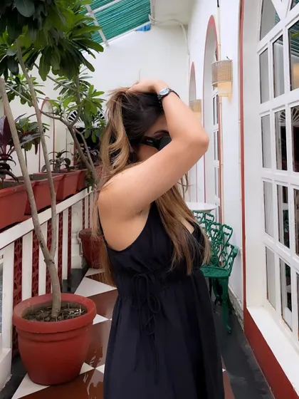 A throwback to summer, wishing I could trade Canadian winter for this black maxi dress.