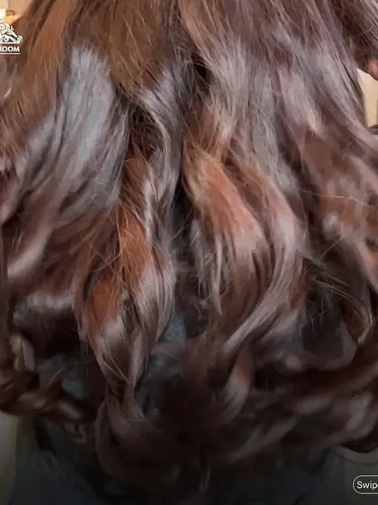 A close-up showing the shine and definition in each curl.