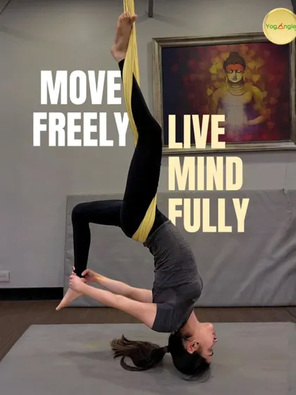 Flipping your perspective can change everything. In my classes, we use inversions like this not just to decompress the spine and improve circulation, but to build confidence and learn to trust our bodies in new ways.