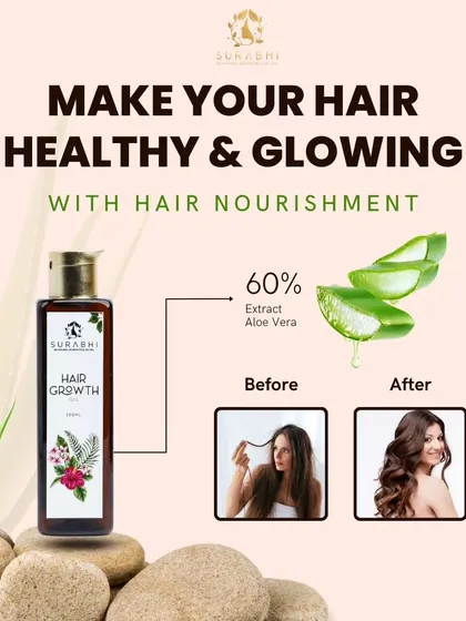 See the difference for yourself. Enriched with 60% Aloe Vera extract, my Hair Growth Oil deeply nourishes the scalp to transform weak, thin hair into healthy, glowing locks.