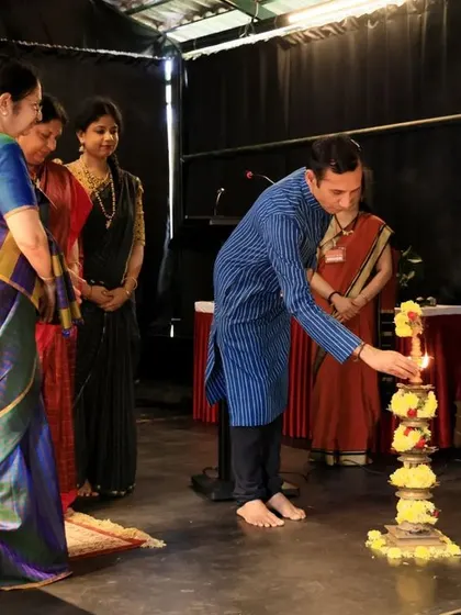 A moment from the inauguration of our conference, where we gather to share knowledge and celebrate the art of puppetry. The presence of esteemed guests and artists makes it a truly special occasion.