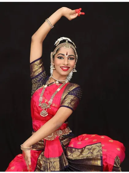 My student Jyotsna. It is good to see her continuing her practice after her Arangetram, even while in 11th grade.