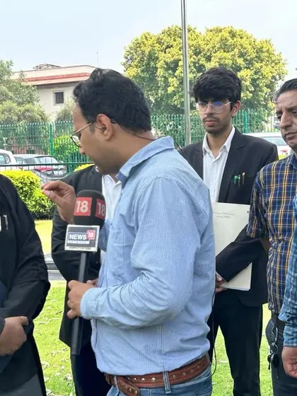 Providing a case briefing to a News18 journalist. It is important to ensure factual and accurate reporting on complex legal proceedings.