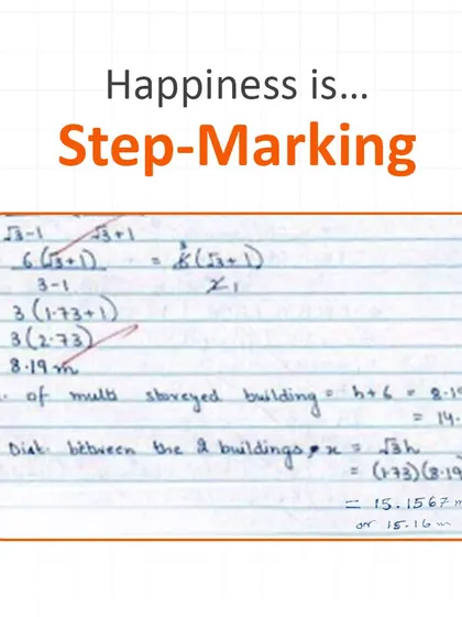 Step-marking was the unsung hero of math exams. It taught us that the process is just as important as the final answer.