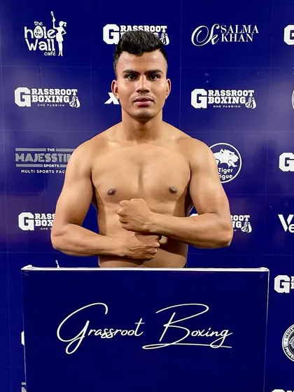 Another fighter looking calm and composed after making weight.