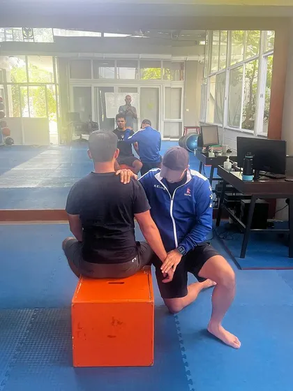 Our sports science team is dedicated to the health of our players. Here, our physios work one-on-one with athletes on injury prevention exercises, mobility work, and rehabilitation, ensuring they stay healthy and strong.