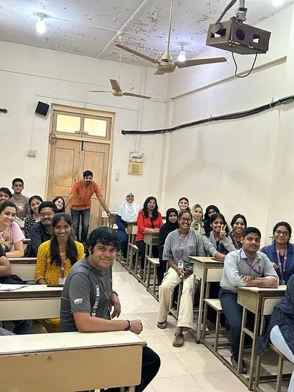 A group photo of the engaged and attentive third-year economics students after our safety and employability workshop.